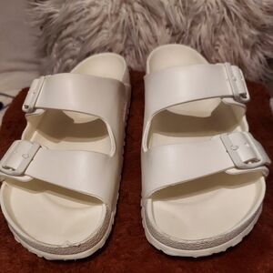 Womens Birkenstock Eva Unisex White Sandals slip-on waterproof Used barely
